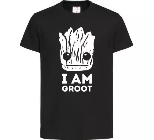 Дитяча футболка I'm Groot wh Чорний фото
