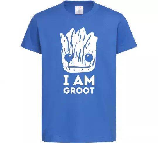 Дитяча футболка I'm Groot wh Яскраво-синій фото