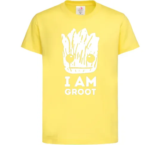 Дитяча футболка I'm Groot wh Лимонний фото