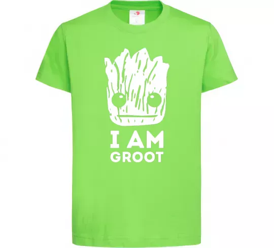 Дитяча футболка I'm Groot wh Лаймовий фото