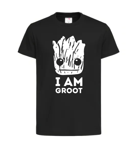 Дитяча футболка I'm Groot wh Чорний фото