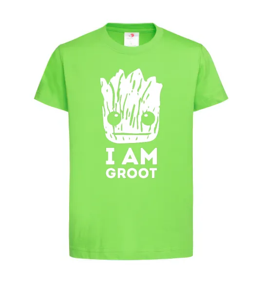 Дитяча футболка I'm Groot wh Лаймовий фото