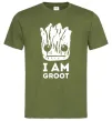 Чоловіча футболка I'm Groot wh Оливковий фото