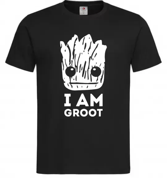 Чоловіча футболка I'm Groot wh Чорний фото