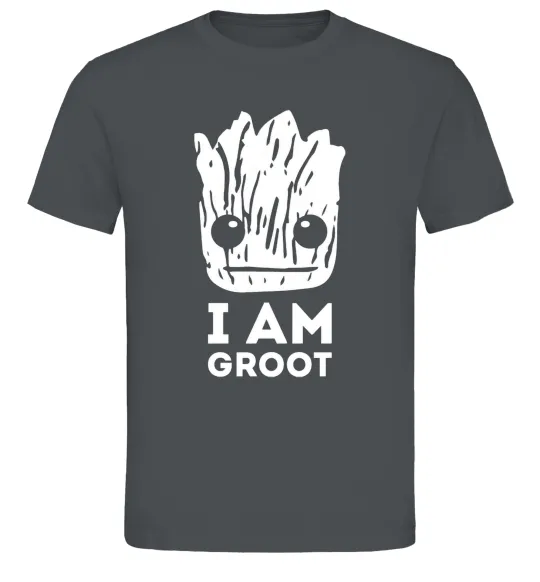 Чоловіча футболка I'm Groot wh Графіт фото