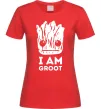 Женская футболка I'm Groot wh Красный Женская футболка I'm Groot wh Красный фото