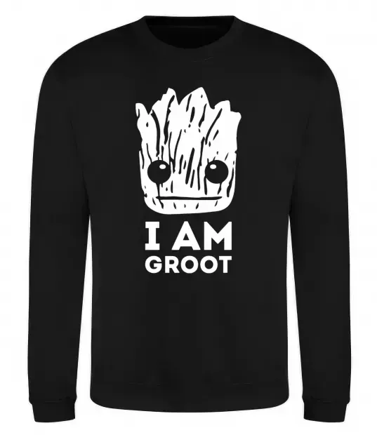Світшот I'm Groot wh Чорний фото