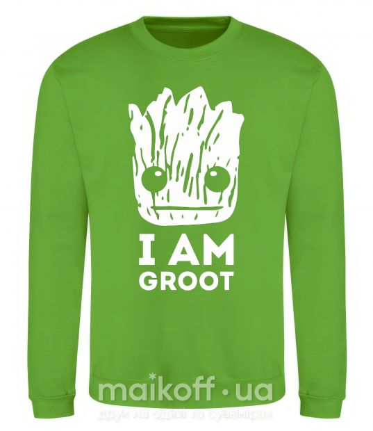 Свитшот I'm Groot wh Лаймовый фото