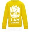 Детский Свитшот I'm Groot wh Солнечно желтый фото