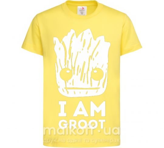 Дитяча футболка I'm Groot wh Лимонний фото
