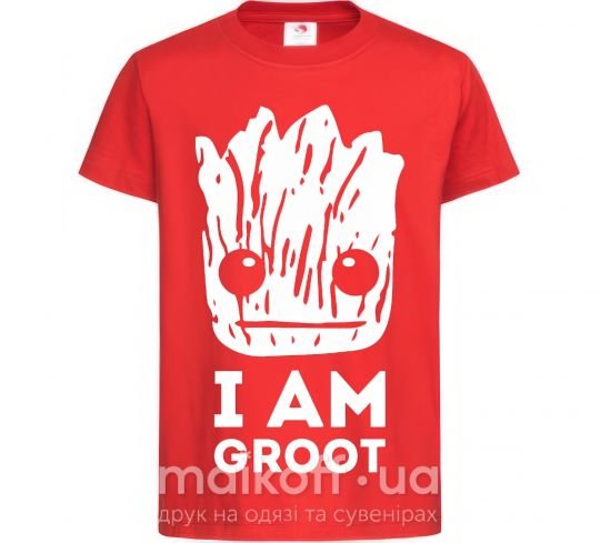 Дитяча футболка I'm Groot wh Червоний фото