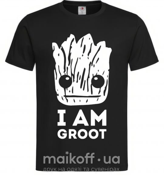 Мужская футболка I'm Groot wh Черный фото