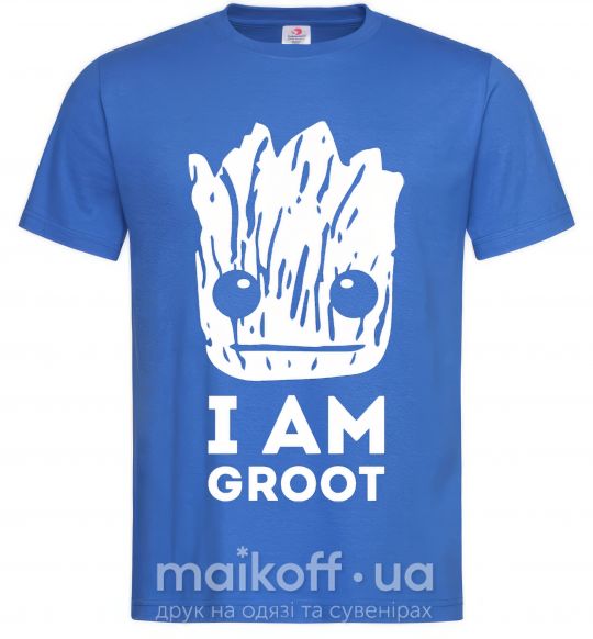 Чоловіча футболка I'm Groot wh Яскраво-синій фото