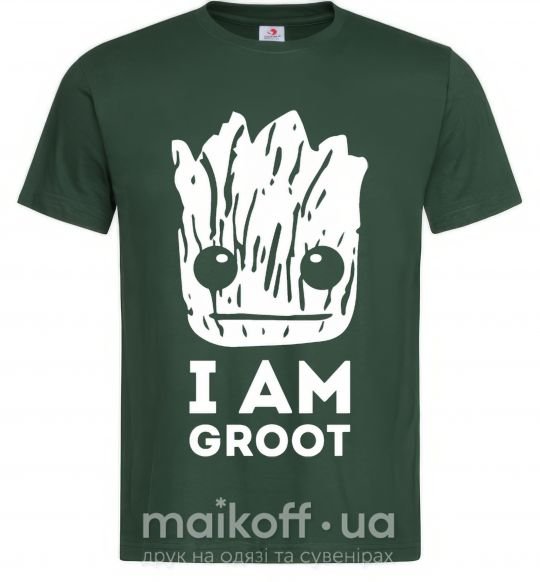 Мужская футболка I'm Groot wh Темно-зеленый фото
