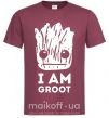 Мужская футболка I'm Groot wh Бордовый фото