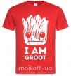Мужская футболка I'm Groot wh Красный фото