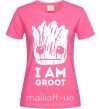 Женская футболка I'm Groot wh Ярко-розовый фото
