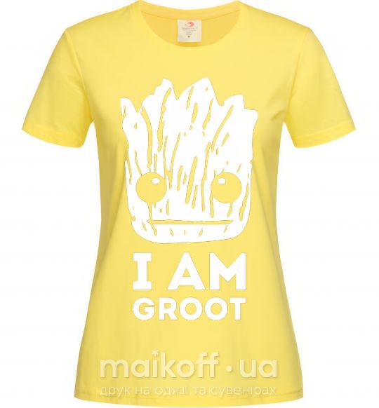 Жіноча футболка I'm Groot wh Лимонний фото