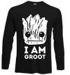 Реглан I'm Groot wh Чорний фото