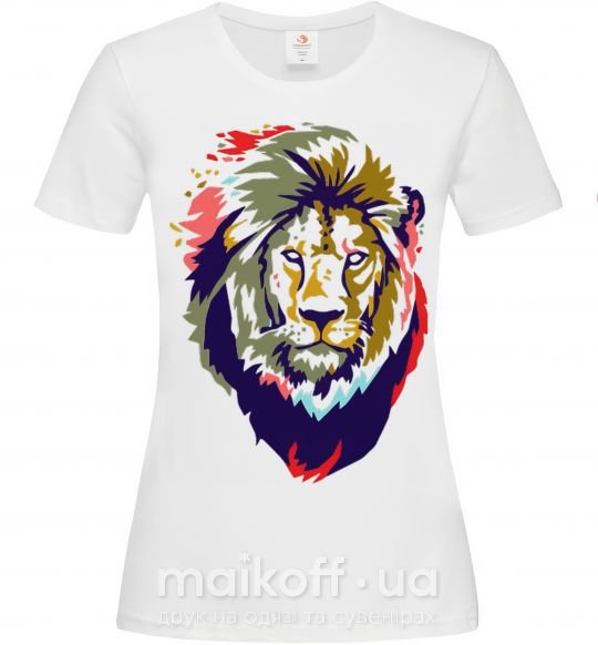 Жіноча футболка Lion bright Білий фото