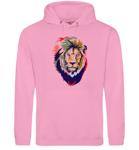 Мужская толстовка (худи) Lion bright Розовый фото