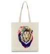 Эко-сумка Lion bright Бежевый фото