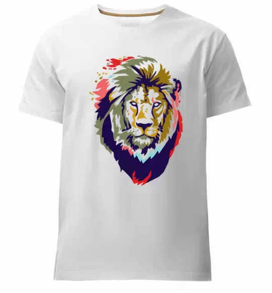 Чоловіча преміум футболка Lion bright Білий фото
