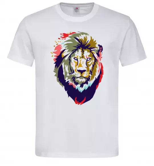 Мужская футболка Lion bright Белый фото
