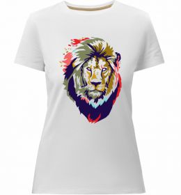Женская премиум футболка Lion bright
