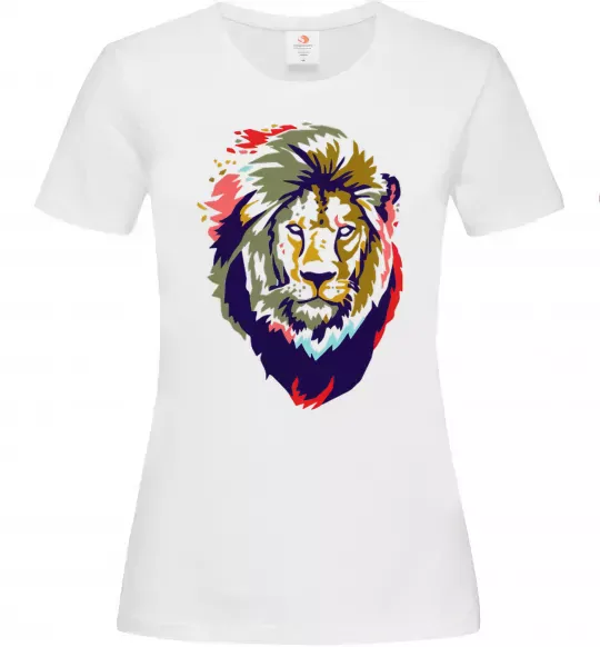 Женская футболка Lion bright Белый фото
