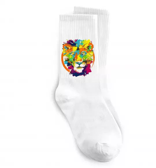 Носки Лев Белый фото