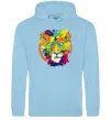 Чоловіча толстовка (худі) Лев Блакитний фото