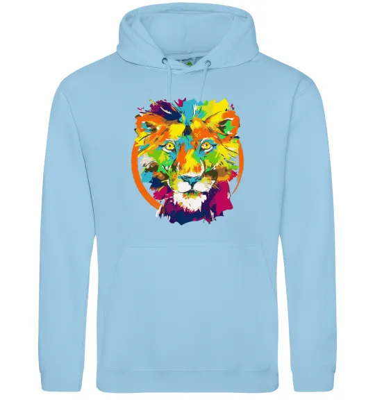 Жіноча толстовка (худі) Лев Блакитний фото