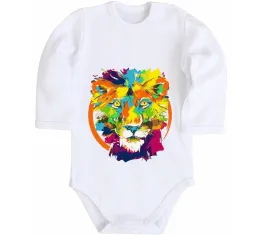 Детский боди Lion Stay real Белый фото