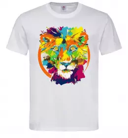 Мужская футболка Lion bright Белый фото