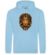 Чоловіча толстовка (худі) Голова лева Блакитний фото