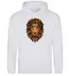 Женская толстовка (худи) Голова лева Серый меланж Женская толстовка (худи) Голова лева Серый меланж фото