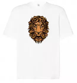 Футболка Оверсайз Лев ескіз Черный фото