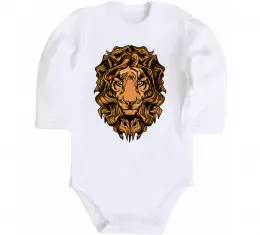 Детский боди Лев ескіз Белый фото