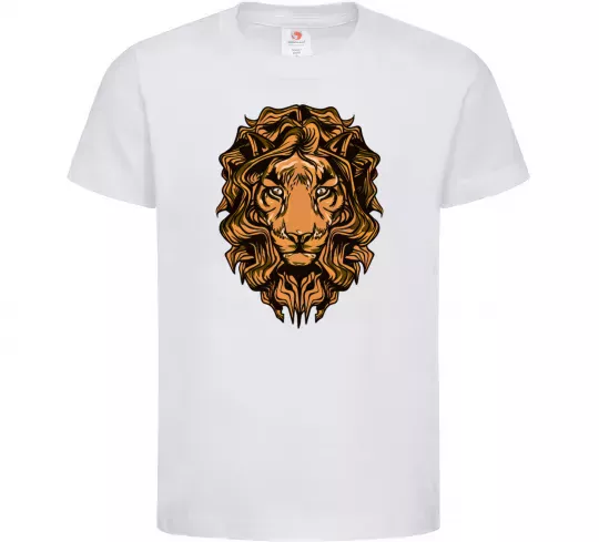 Дитяча футболка Голова лева Білий фото