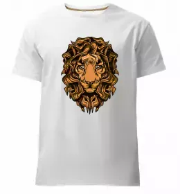 Мужская премиум футболка Синій лев Черный фото