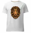 Мужская премиум футболка Голова лева Белый фото