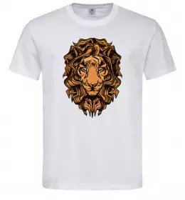 Чоловіча футболка Голова лева Білий фото