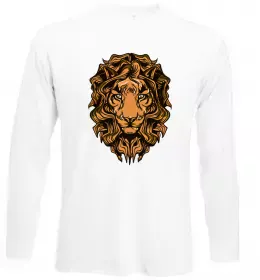 Лонгслив Лев ескіз Черный фото