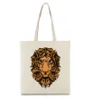 Еко-сумка Голова лева Бежевий фото