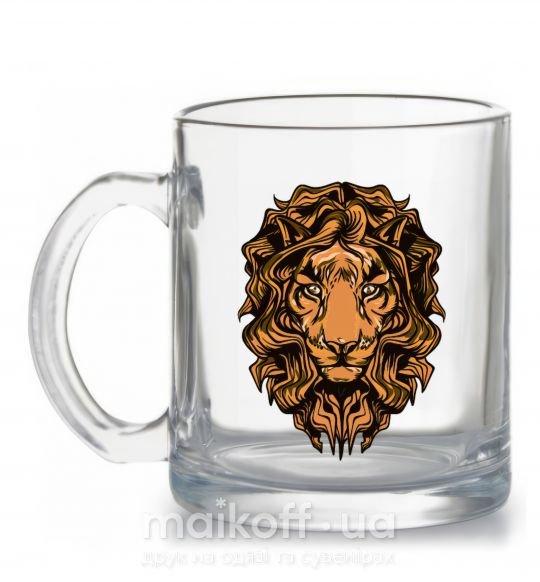 Чашка стеклянная Львиная голова Прозрачный фото