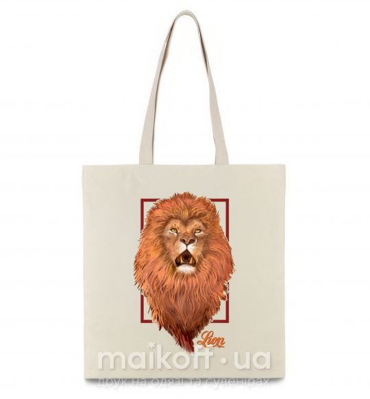 Эко-сумка Lion Бежевый фото