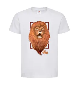 Детская футболка Lion bright Белый фото