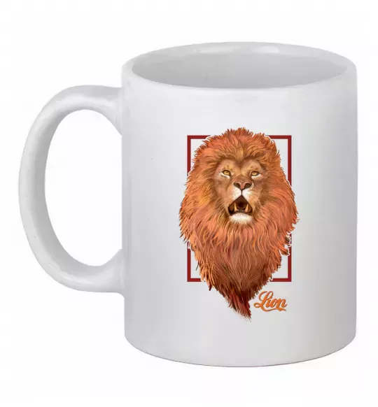 Чашка керамічна Lion Білий фото