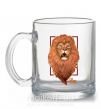 Чашка скляна Lion Прозорий фото